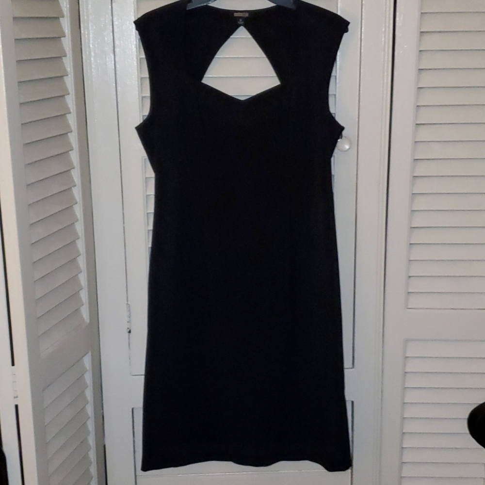 Black dress with side zipper
